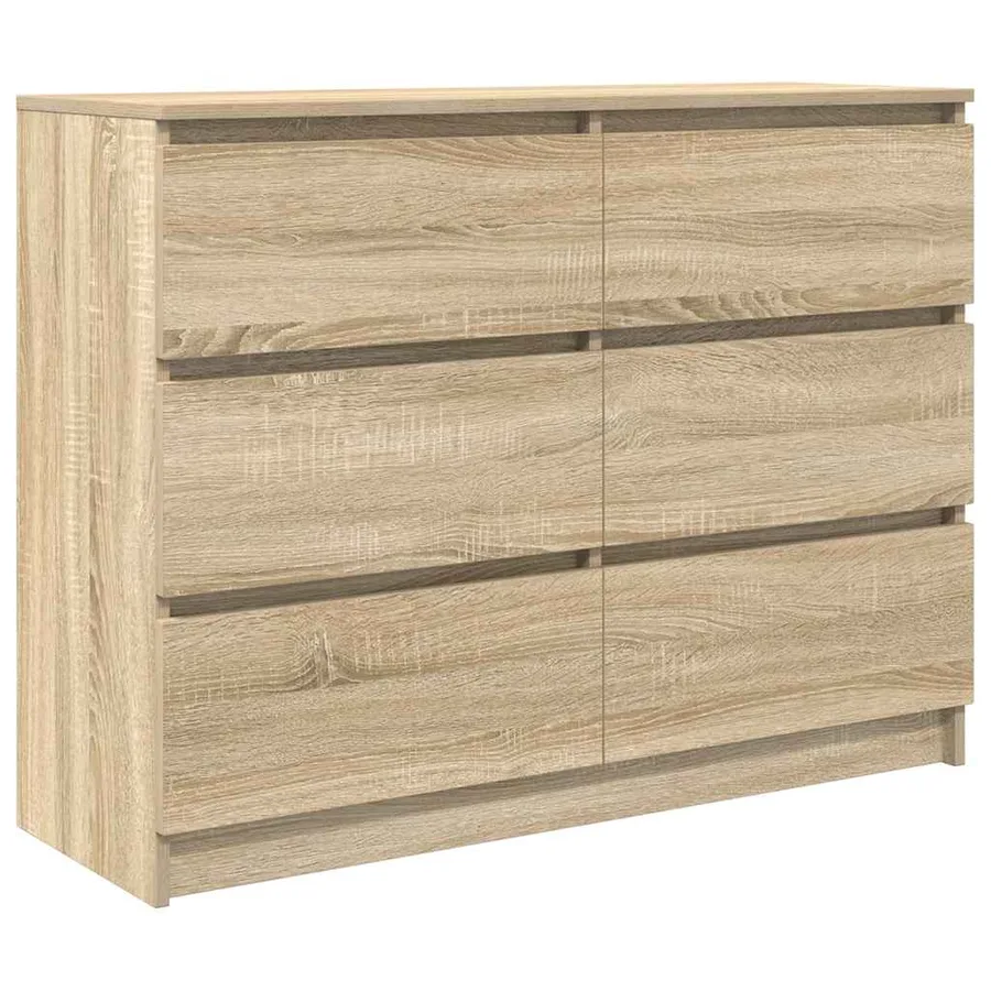 Buffet chêne sonoma 100x35x76 cm bois d'ingénierie - 2
