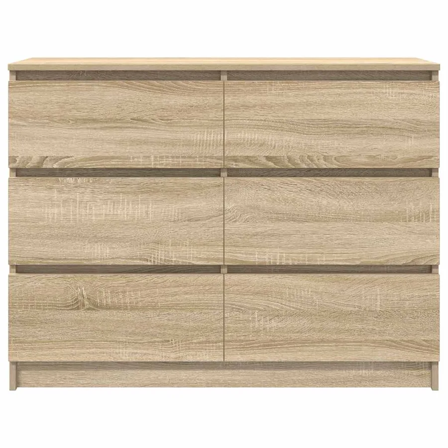 Buffet chêne sonoma 100x35x76 cm bois d'ingénierie - 6