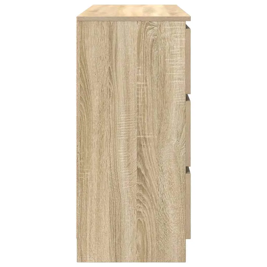 Buffet chêne sonoma 100x35x76 cm bois d'ingénierie - 7