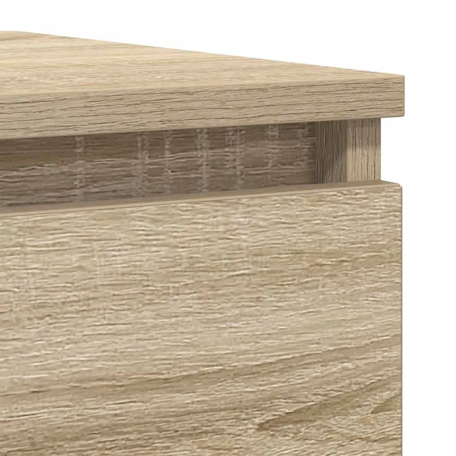 Buffet chêne sonoma 100x35x76 cm bois d'ingénierie - 9