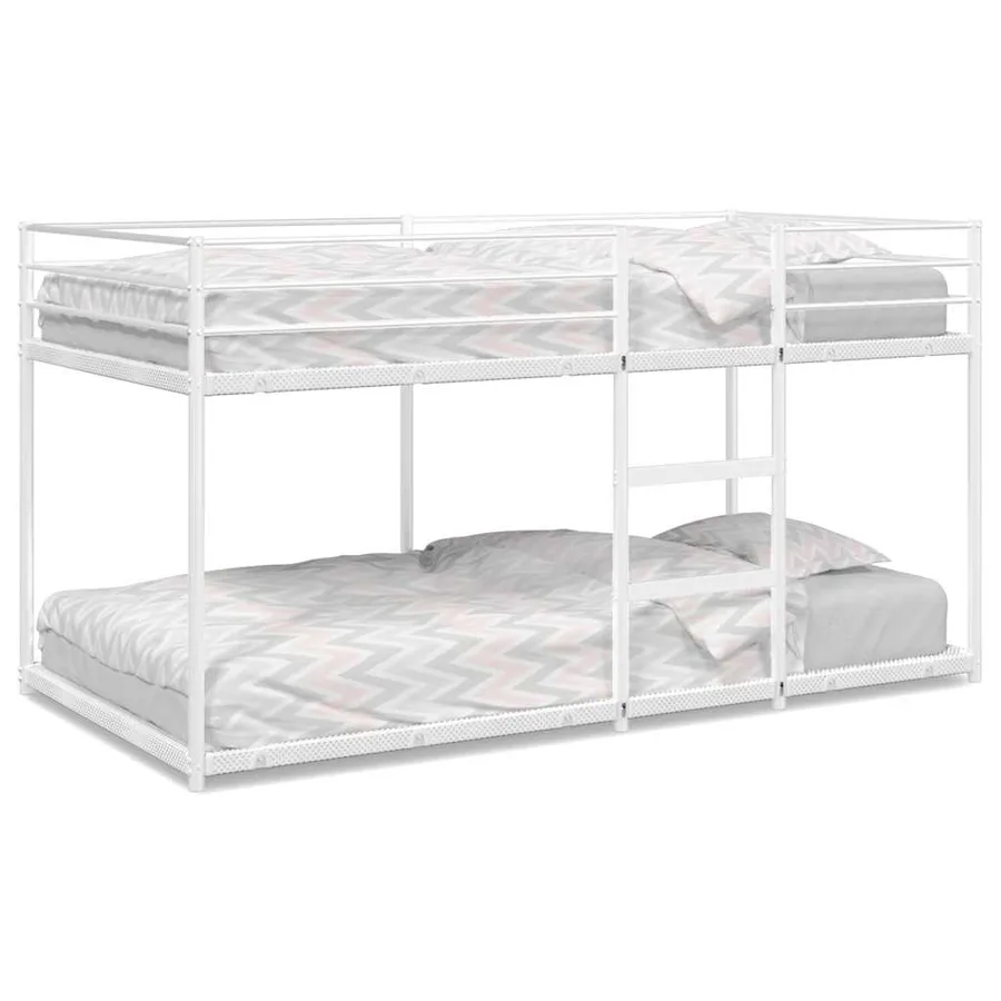 Lit superposé sans matelas blanc 75x190 cm acier - 2