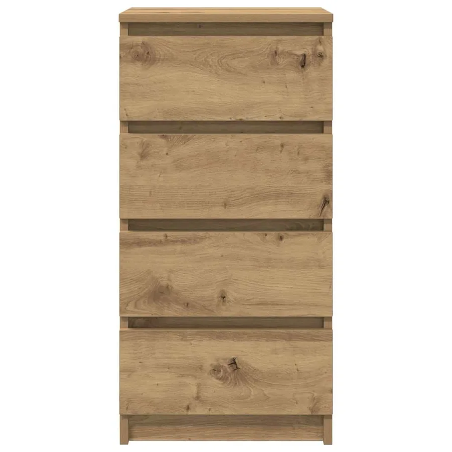 Buffet chêne artisanal 37,5x35x76 cm bois d'ingénierie - 6