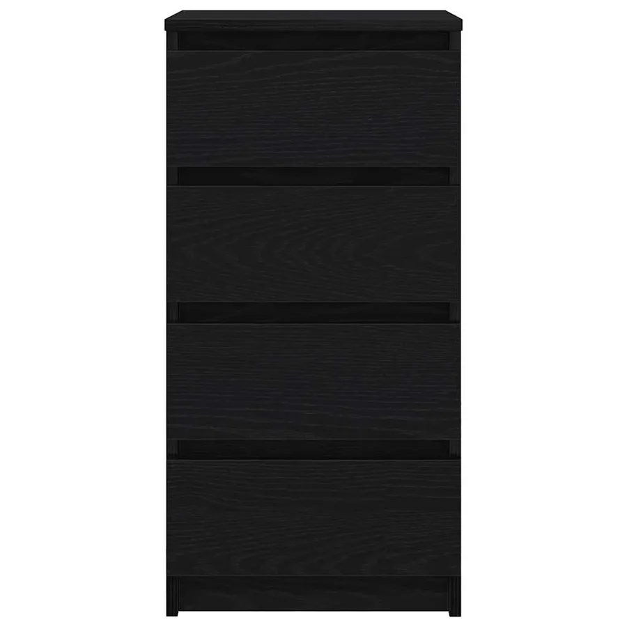 Buffet chêne noir 37,5x35x76 cm bois d'ingénierie - 6