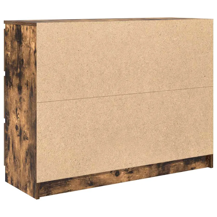 Buffet chêne fumé 100x35x76 cm bois d'ingénierie - 8