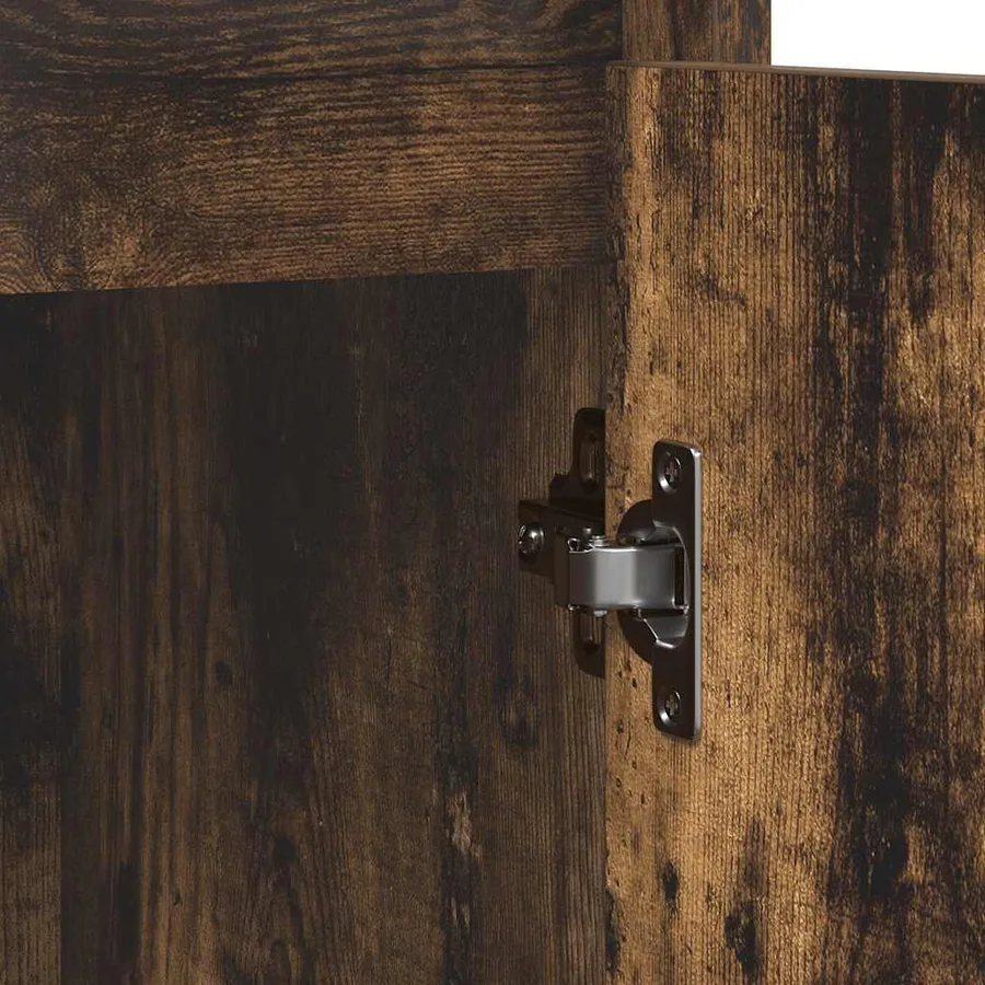 Buffet chêne fumé 85x34x76 cm bois d'ingénierie - 10