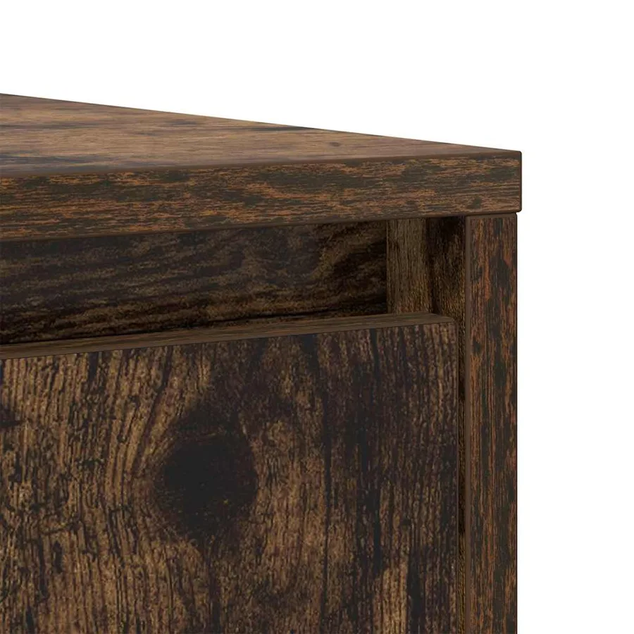 Buffet chêne fumé 85x34x76 cm bois d'ingénierie - 11