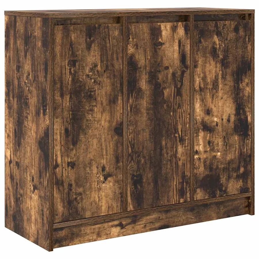 Buffet chêne fumé 85x34x76 cm bois d'ingénierie - 2