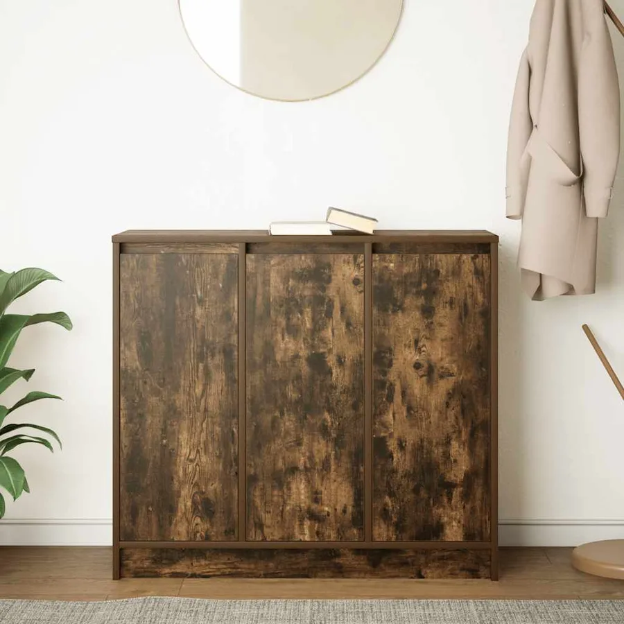Buffet chêne fumé 85x34x76 cm bois d'ingénierie - 3