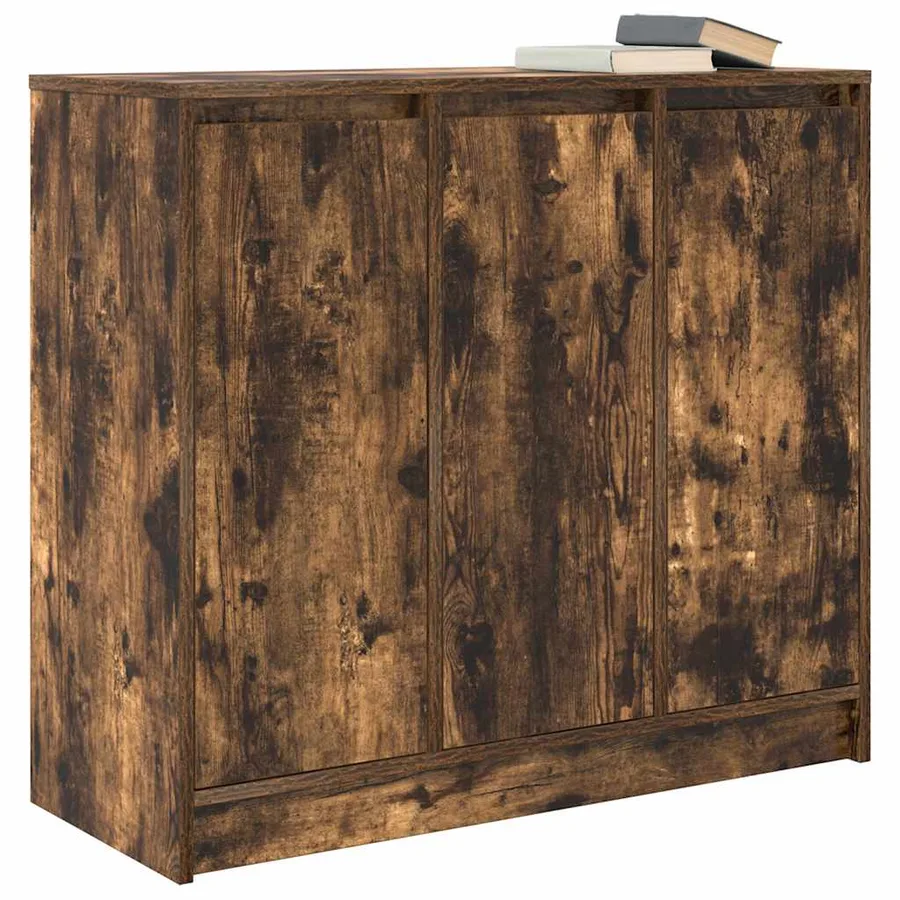 Buffet chêne fumé 85x34x76 cm bois d'ingénierie - 4