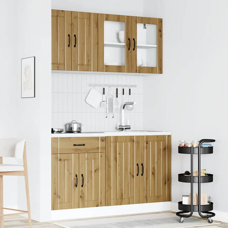 Ensemble d'armoires de cuisine 4 pcs Kalmar bois d'ingénierie - 3
