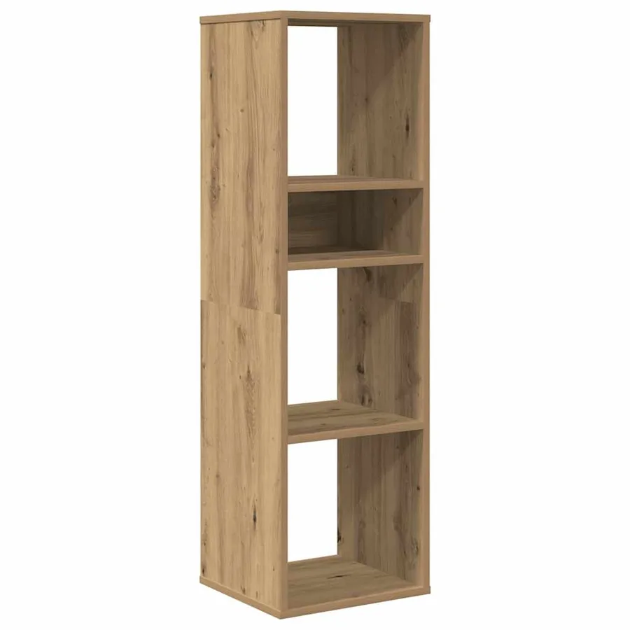 Bibliothèque chêne artisanal 34x31x112 cm bois d'ingénierie - 2