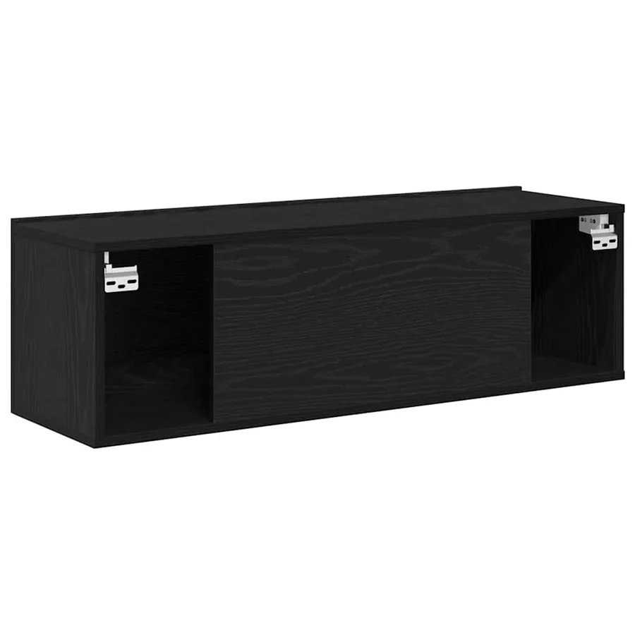 Meuble TV 2 pcs Noir 100 x 30 x 30 cm Bois d'ingénierie - 6