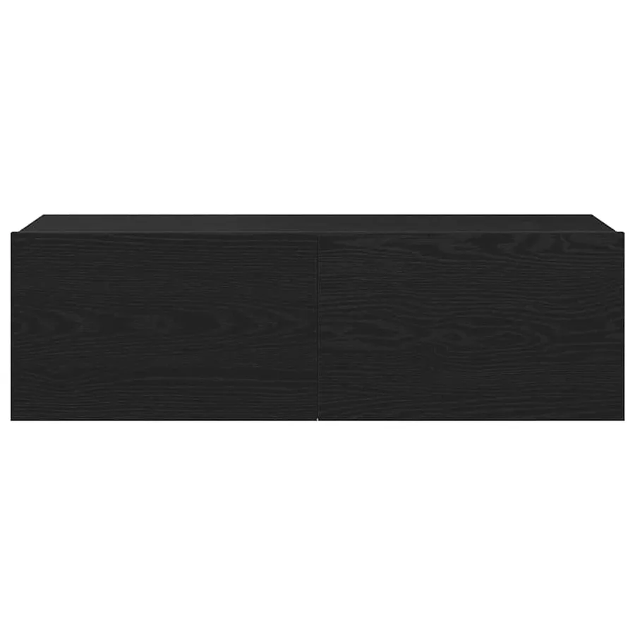 Meuble TV 2 pcs Noir 100 x 30 x 30 cm Bois d'ingénierie - 7