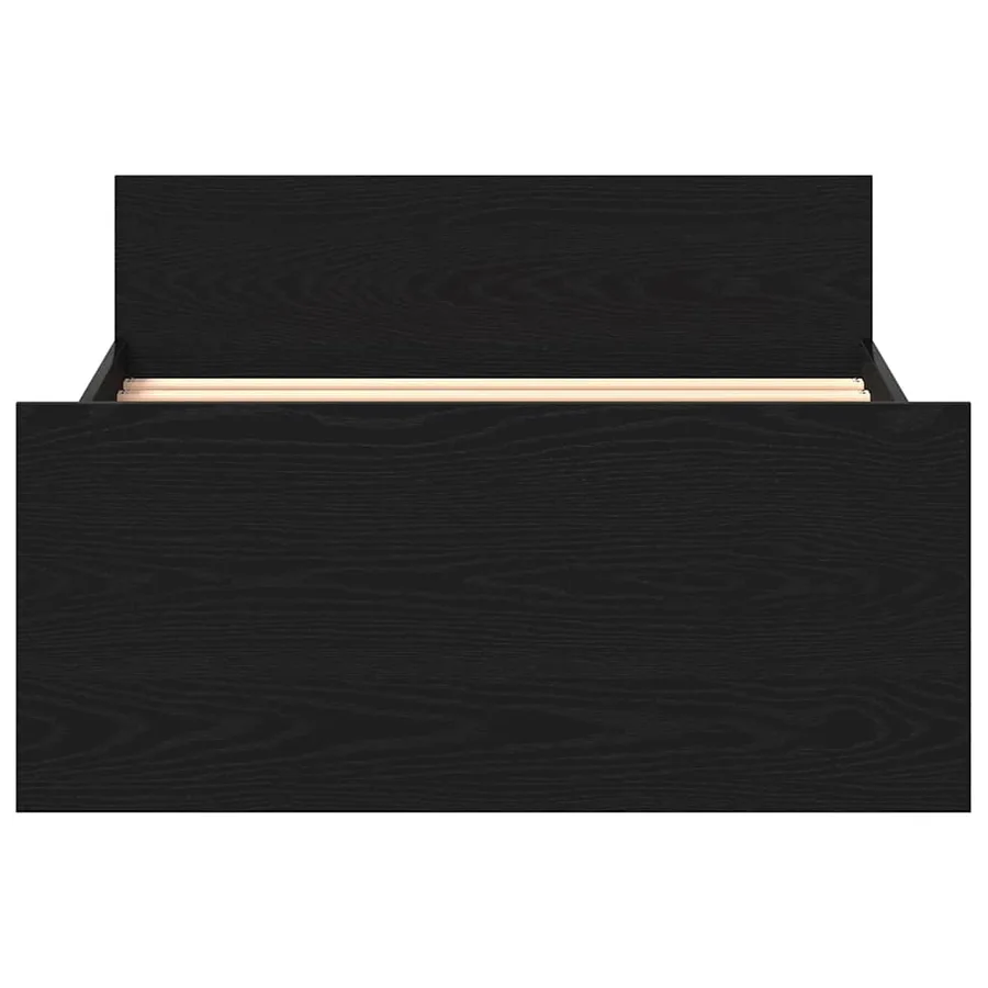 Cadre de lit sans matelas chêne noir 100x200 cm - 5