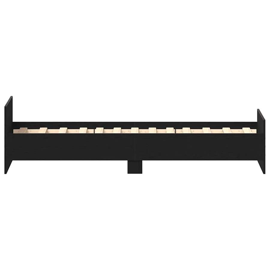 Cadre de lit sans matelas chêne noir 100x200 cm - 7
