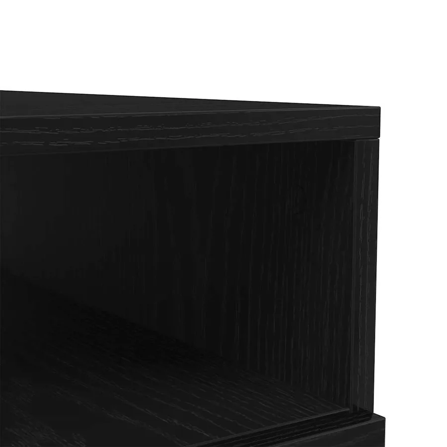 Table basse avec lumières LED chêne noir 90x49x40 cm - 10