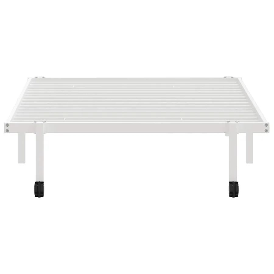 Cadre de lit sans matelas pliable blanc 100x190 cm acier - 6