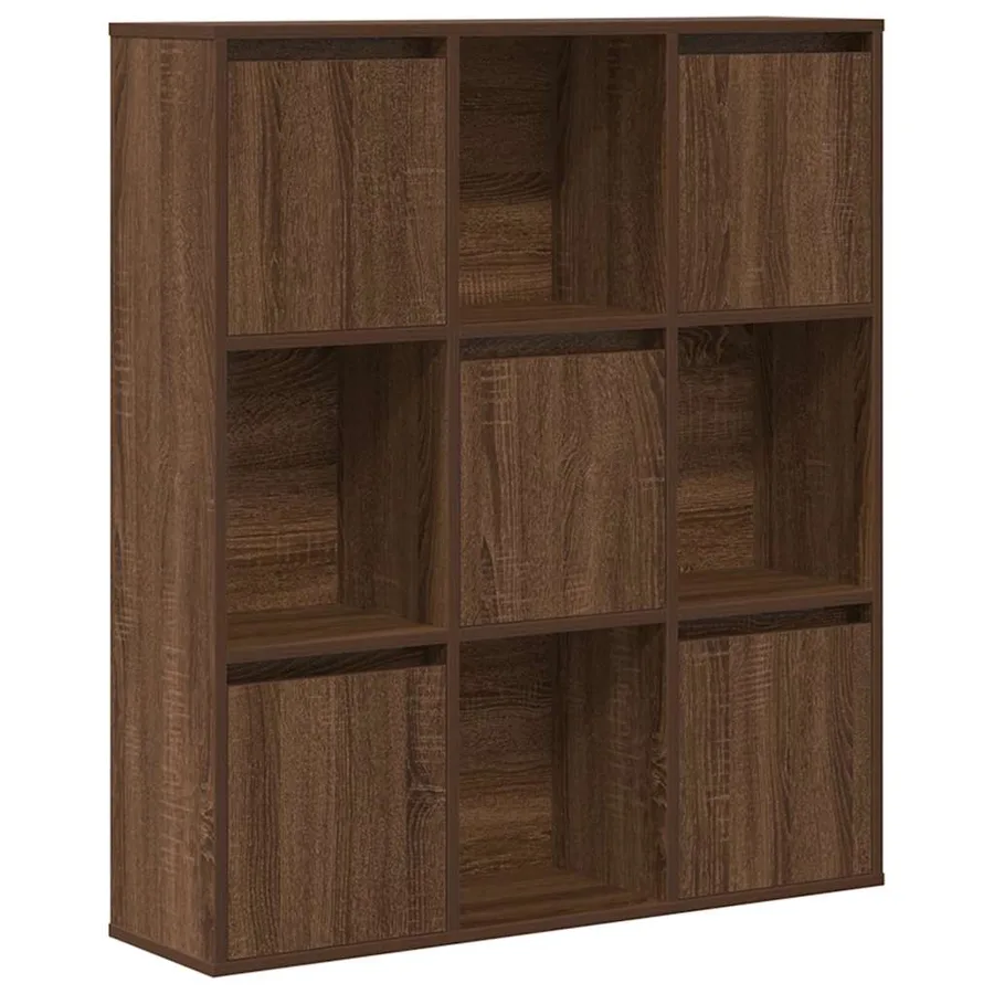 Bibliothèque chêne marron 89x24x101,5 cm bois d'ingénierie - 2
