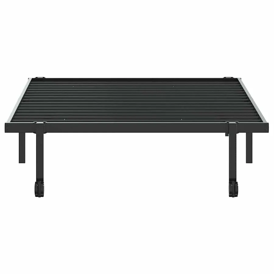 Cadre de lit sans matelas pliable noir 100x190 cm acier - 6