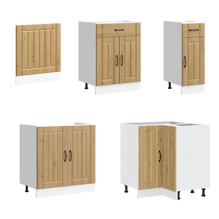Ensemble d'armoires de cuisine 11 pcs Lucca bois d'ingénierie - 4