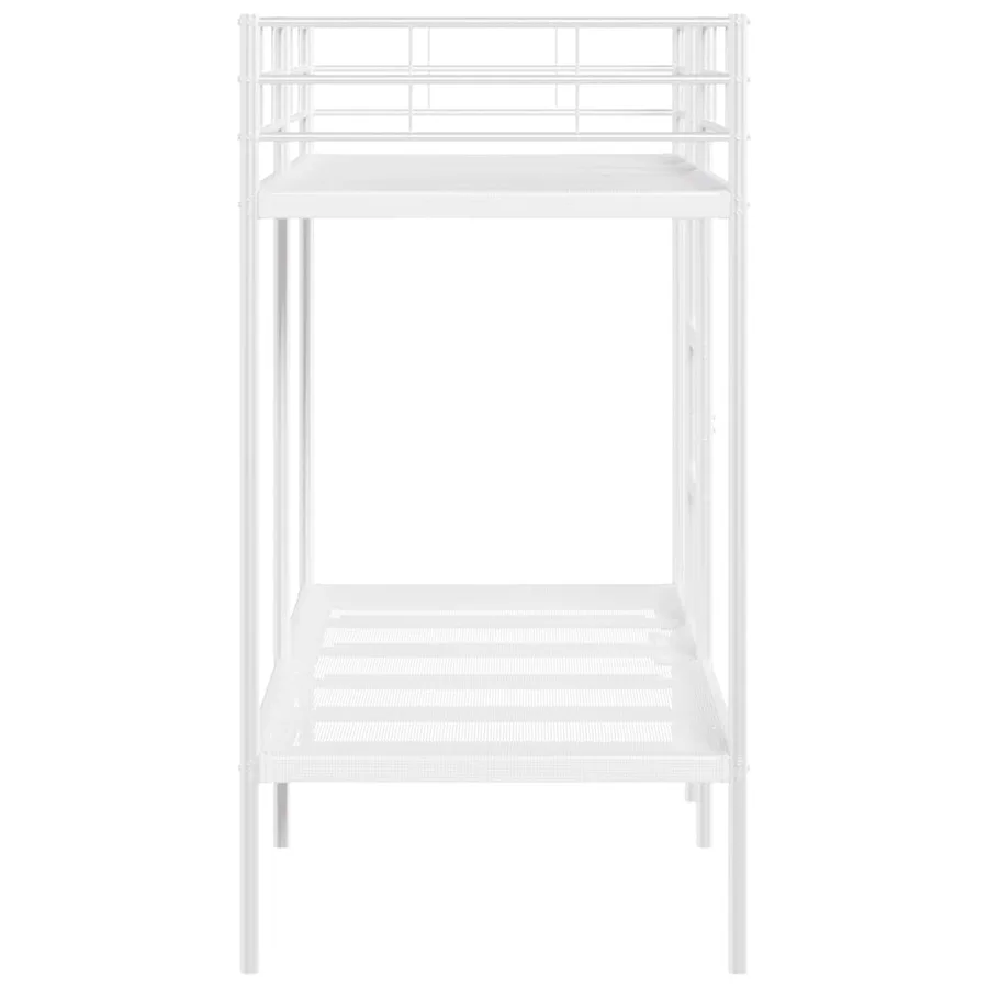 Lit superposé sans matelas blanc 75x190 cm acier - 6