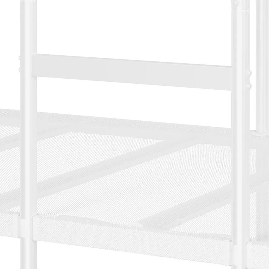 Lit superposé sans matelas blanc 75x190 cm acier - 9