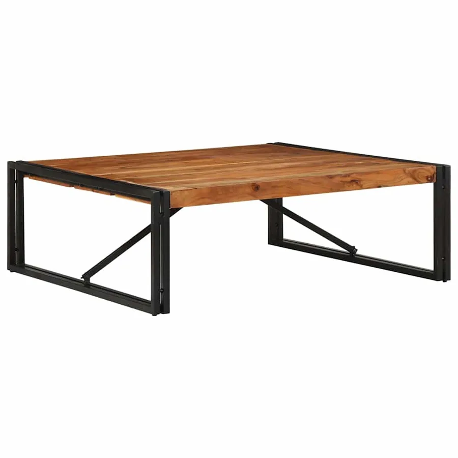 Table basse 100x100x35 cm bois massif acacia - 10
