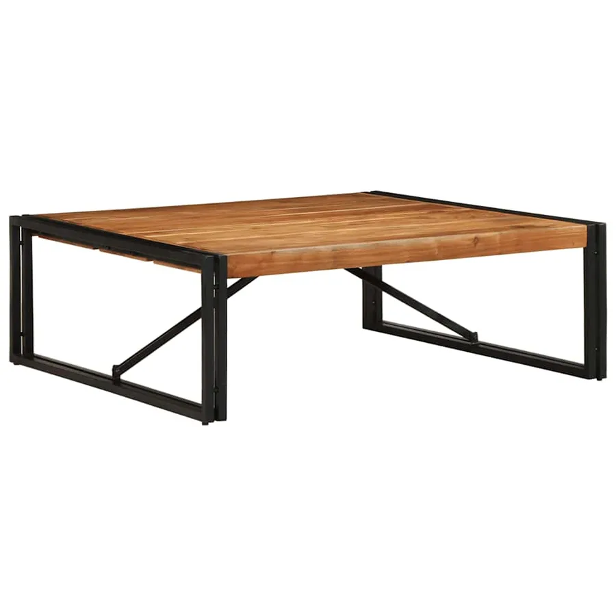 Table basse 100x100x35 cm bois massif acacia - 11