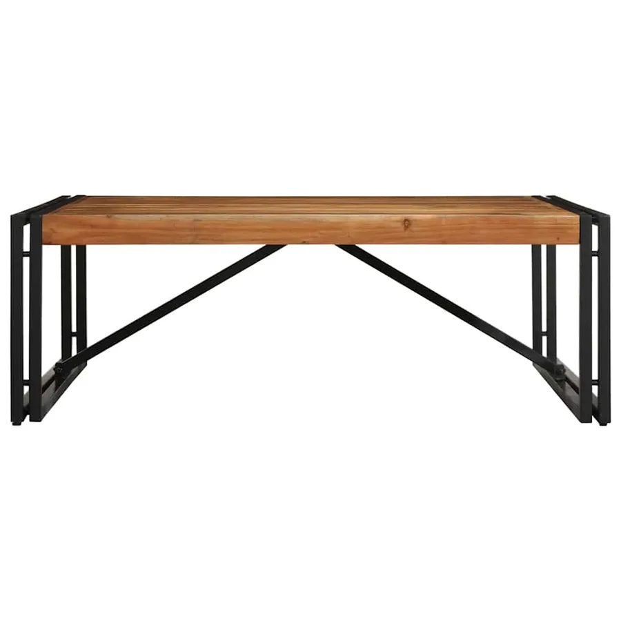 Table basse 100x100x35 cm bois massif acacia - 2