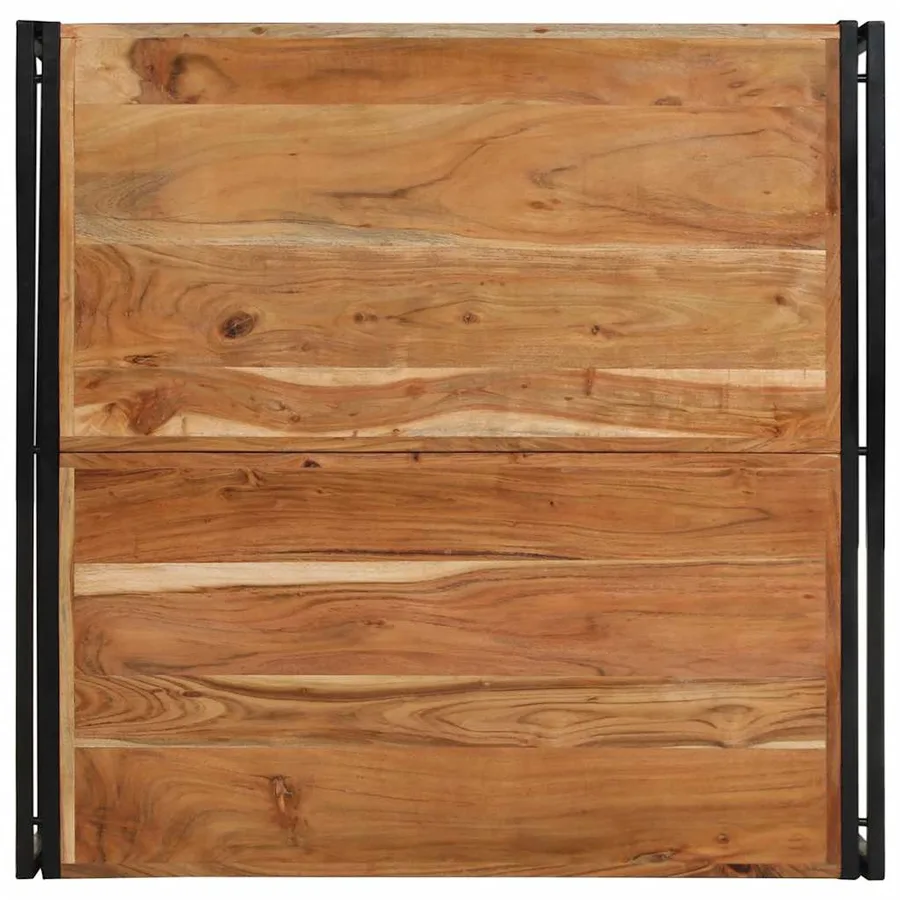 Table basse 100x100x35 cm bois massif acacia - 4