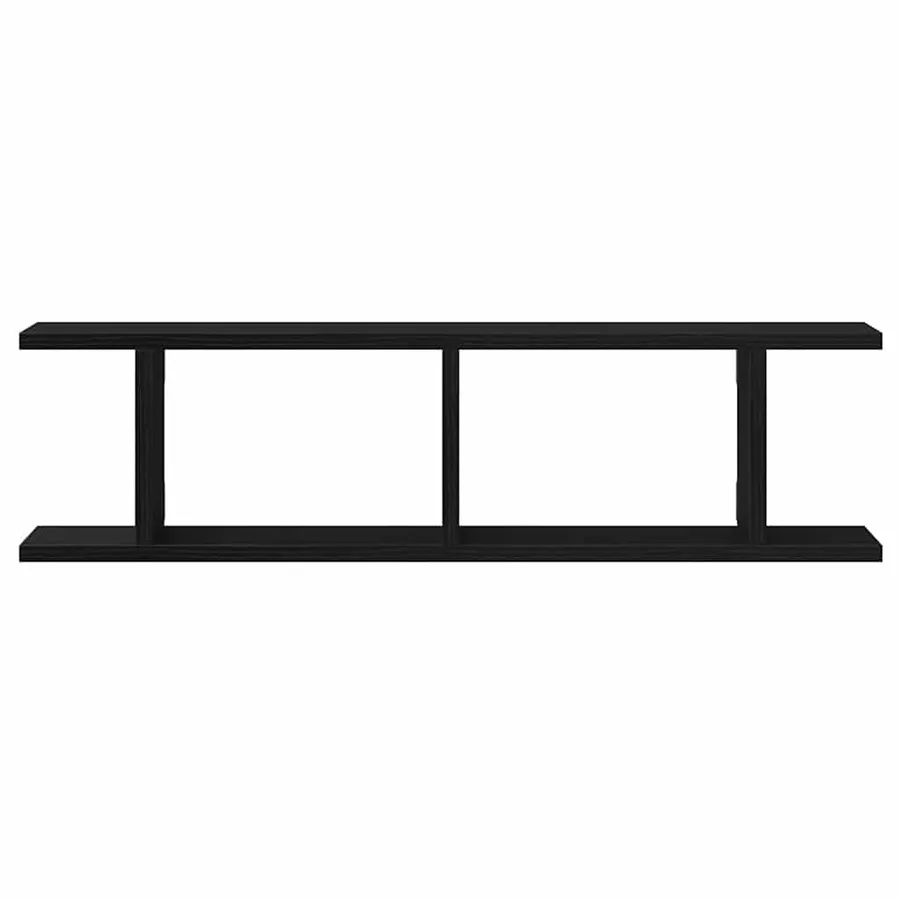 Étagères murales 2 pcs chêne noir 75x18x20 cm bois d'ingénierie - 6
