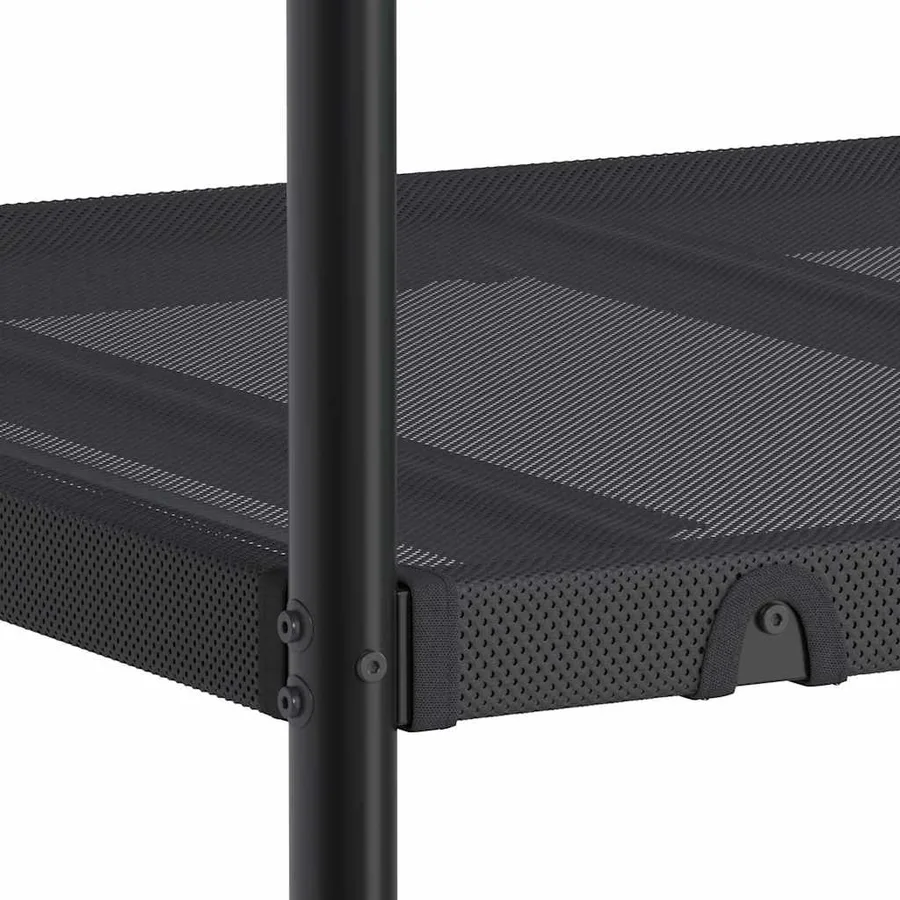 Lit superposé sans matelas noir 100x200 cm acier - 10