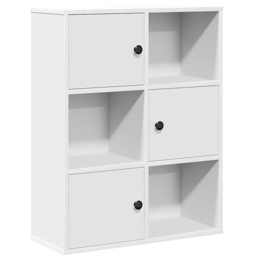 Bibliothèque blanc 60x24x76,5 cm bois d'ingénierie - 2