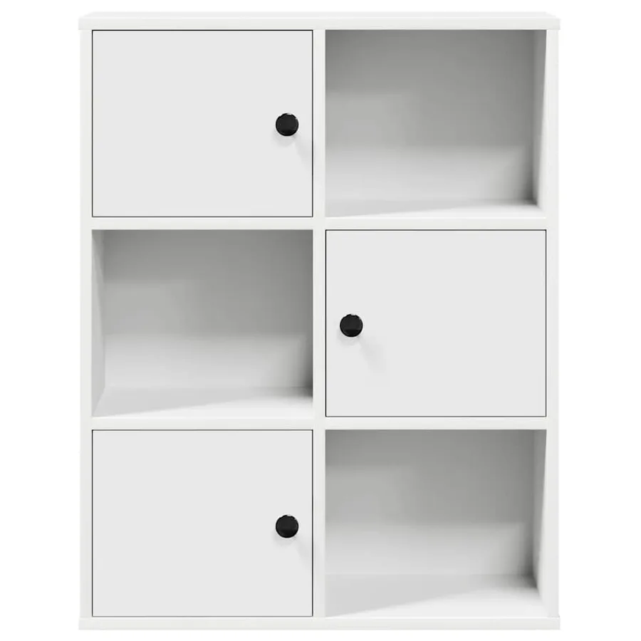 Bibliothèque blanc 60x24x76,5 cm bois d'ingénierie - 5