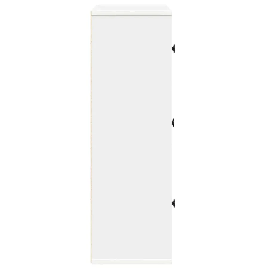 Bibliothèque blanc 60x24x76,5 cm bois d'ingénierie - 6