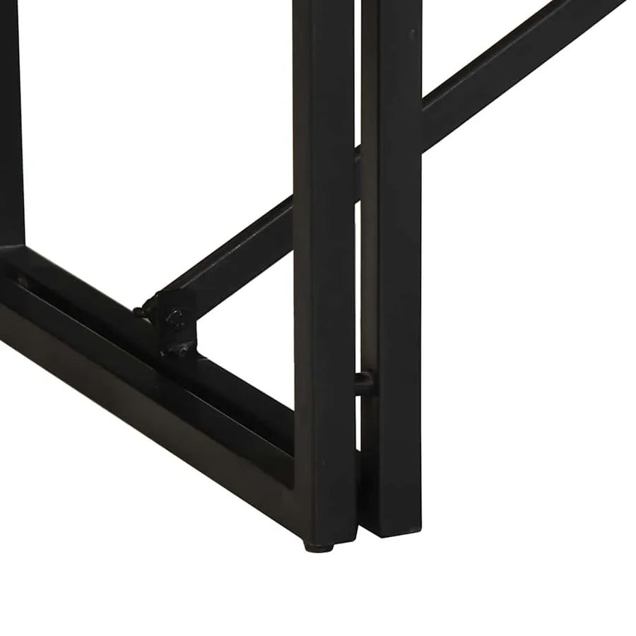 Table basse multicolore 100x50x35cm bois de récupération massif - 6