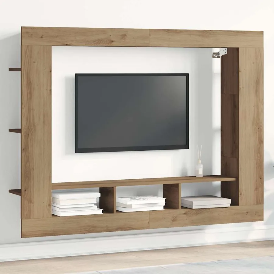 Meuble TV 152 x 22 x 113 cm chêne artisanal Bois d'ingénierie