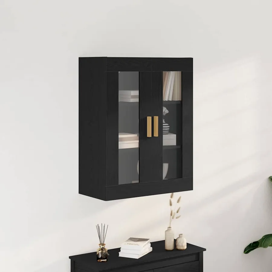 Meuble mural Chêne noir 69,5 x 34 x 90 cm Bois d'ingénierie