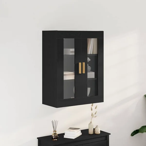 Meuble mural Chêne noir 69,5 x 34 x 90 cm Bois d'ingénierie