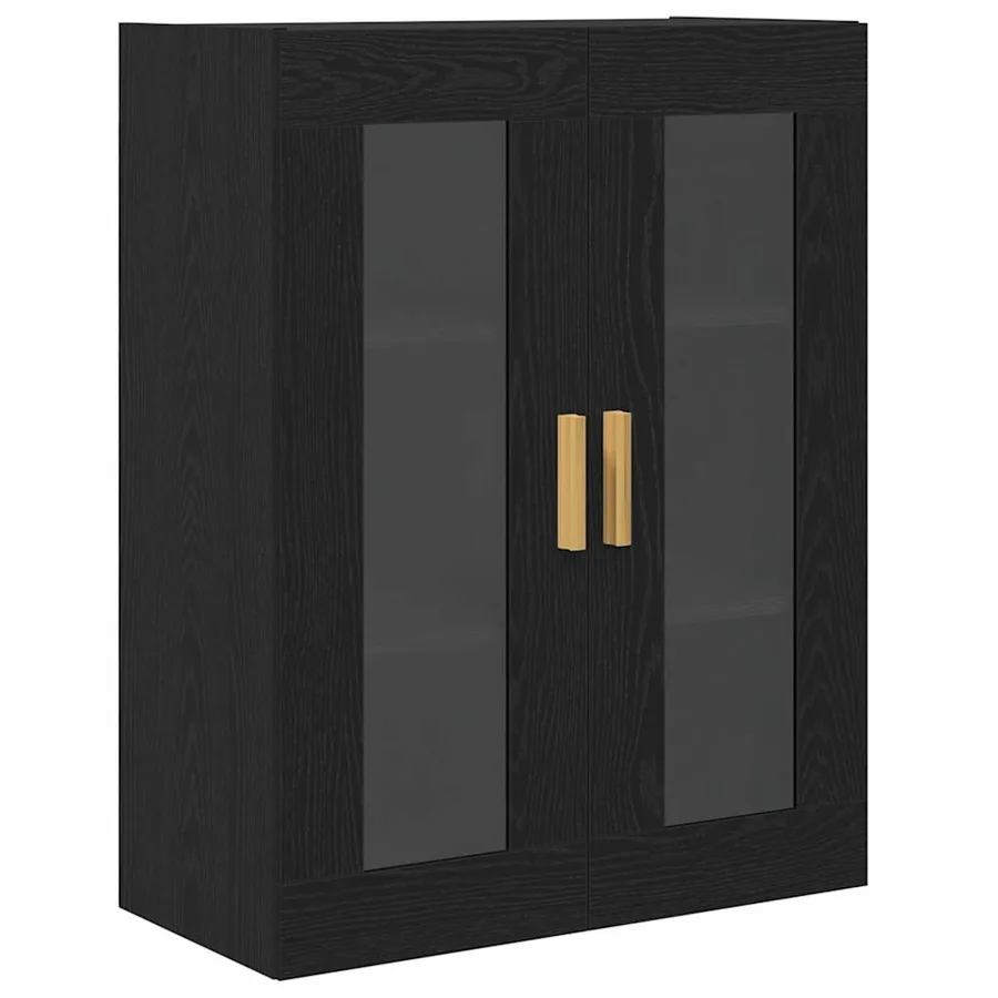 Meuble mural Chêne noir 69,5 x 34 x 90 cm Bois d'ingénierie - 2