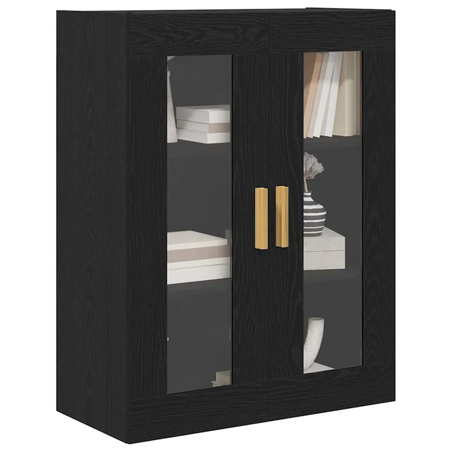 Meuble mural Chêne noir 69,5 x 34 x 90 cm Bois d'ingénierie - 3
