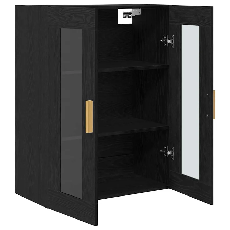 Meuble mural Chêne noir 69,5 x 34 x 90 cm Bois d'ingénierie - 5