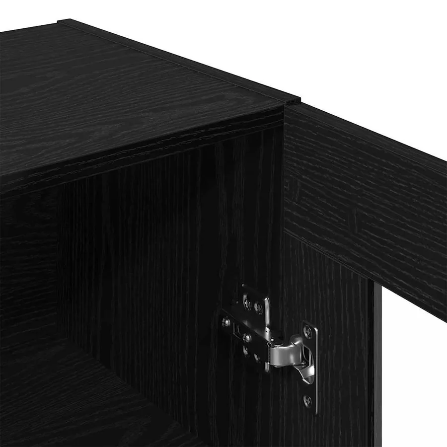 Meuble mural Chêne noir 69,5 x 34 x 90 cm Bois d'ingénierie - 9