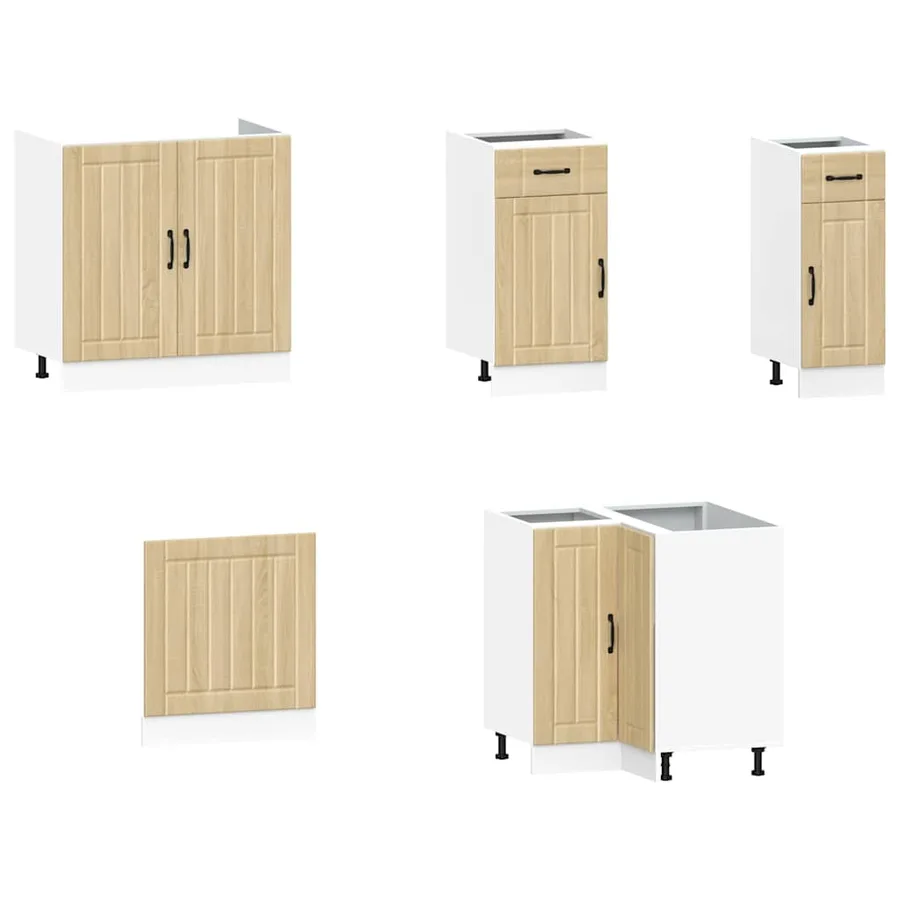 Ensemble d'armoires de cuisine 11 pcs Lucca bois d'ingénierie - 4
