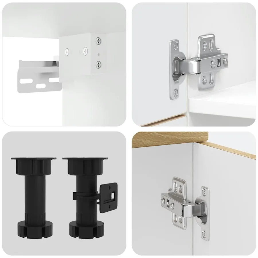 Ensemble d'armoires de cuisine 7 pcs Lucca bois d'ingénierie - 7