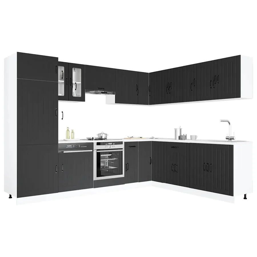 Ensemble d'armoires de cuisine 14 pcs Lucca bois d'ingénierie
