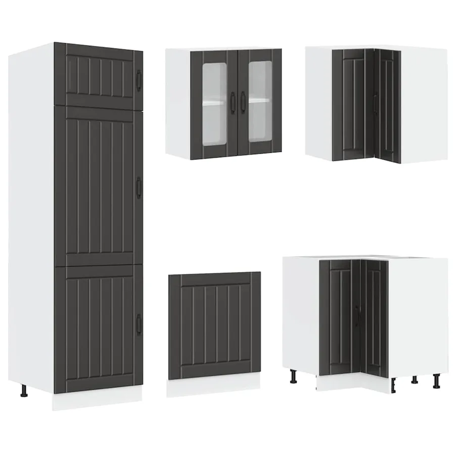 Ensemble d'armoires de cuisine 14 pcs Lucca bois d'ingénierie - 5