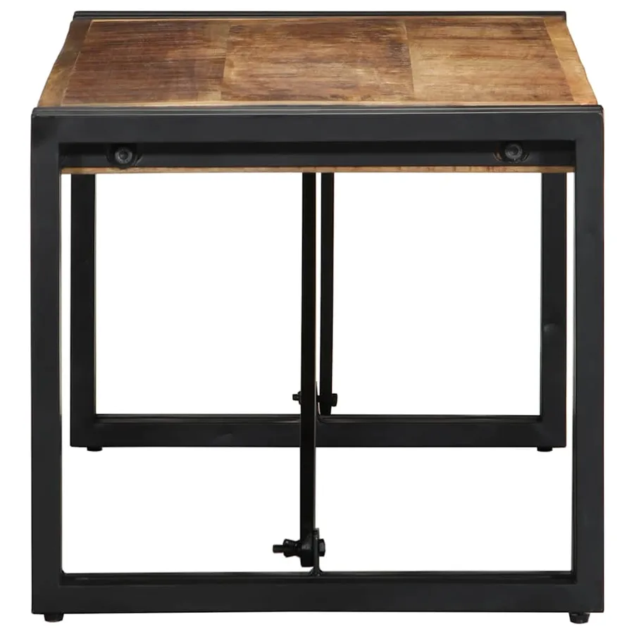 Table basse 80x40x35 cm bois de manguier massif brut - 3