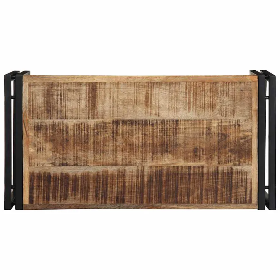 Table basse 80x40x35 cm bois de manguier massif brut - 4
