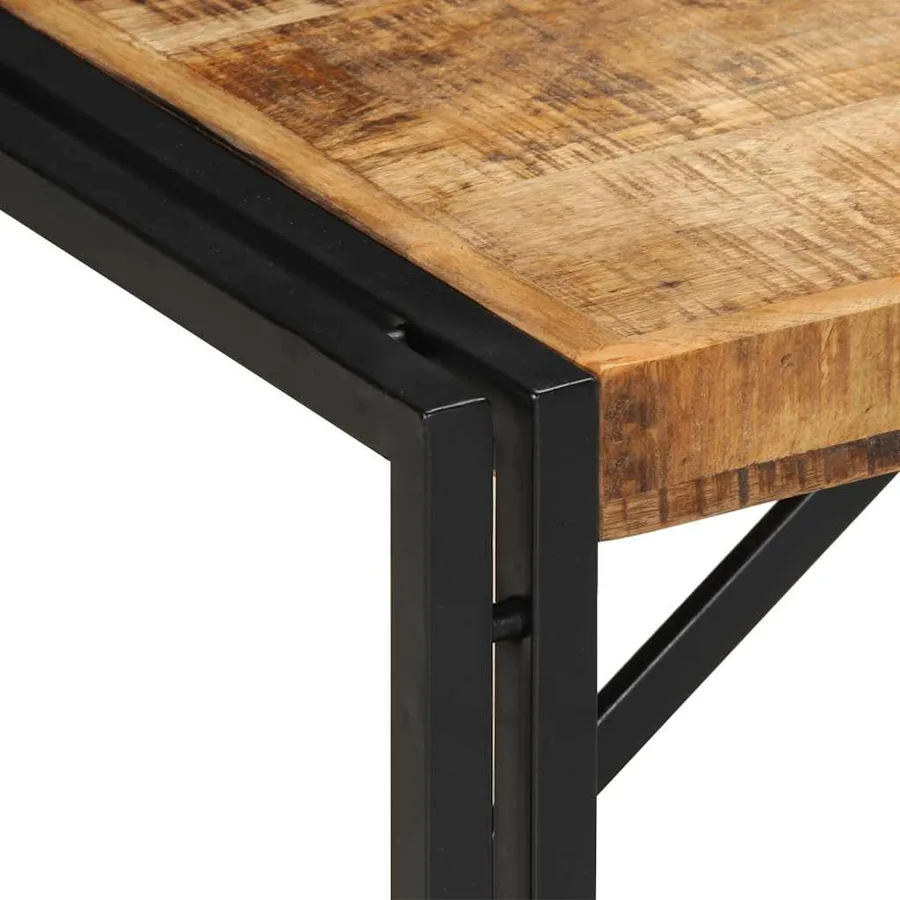 Table basse 80x40x35 cm bois de manguier massif brut - 5